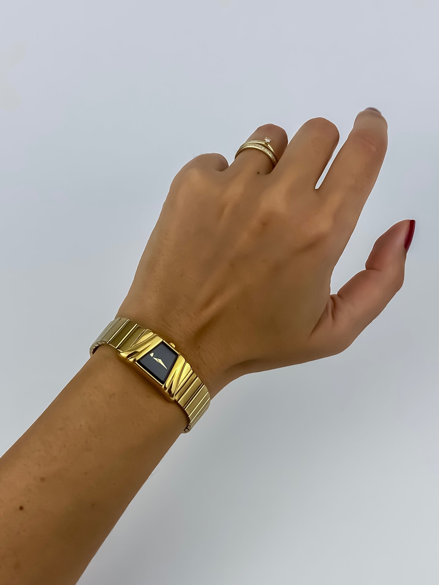 Rare Seiko Asymmetrical Vintage Watch Gold Plated